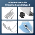 thumbnail image 5 of HFLRZZ USB-C Wall Charger, 65W 3-Ports GaN Fast Charging, USB-C Wall Charger for Dell/iPhone Series/Tablet/Dell/Samsung Galaxy Series/Motorola/Laptop etc with 3.28FT Cable-Black, 5 of 7