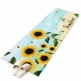 thumbnail image 2 of You Are My Sunshine Washable Runner Rugs 2'x6', Country Watercolor Sunflower Floral Bees Blue Low Pile Throw Entryway Rug Non-Slip Sturdy Edge Binding Carpet for Indoor Bedside Entrance Bedside, 2 of 9