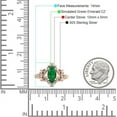 thumbnail image 7 of Art Deco Marquise Filigree Engagement Ring Green Emerald Cubic Zirconia Rose Tone 925 Sterling Silver, Size 7, 7 of 7