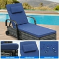 thumbnail image 4 of Dextrus Outdoor Wicker Chaise Lounge Chair with Storage, Rattan Patio Pool Lounger with Adjustable Backrest, 4 of 5