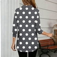 thumbnail image 4 of DAFPZW Polka Dot Shirt for Women Casual 3/4 Sleeve Dressy Blouse Work Business Tops Spring Summer Fashion Outfits, 4 of 5