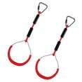 thumbnail image 3 of 2pcs Swing Gymnastic Rings Outdoor Backyard Play Sets Climbing Ring Obstacle Ring Swing Toys Set for Kids (Red), 3 of 7