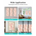 thumbnail image 6 of Window Privacy Film Burnt Orange Botanical Stained Glass Window Film Decorative Sun Block Window Cover Vintage Nature Flower Window Clings Static Adhesive Sticker for Bathroom 29.5"x78.7", 6 of 7