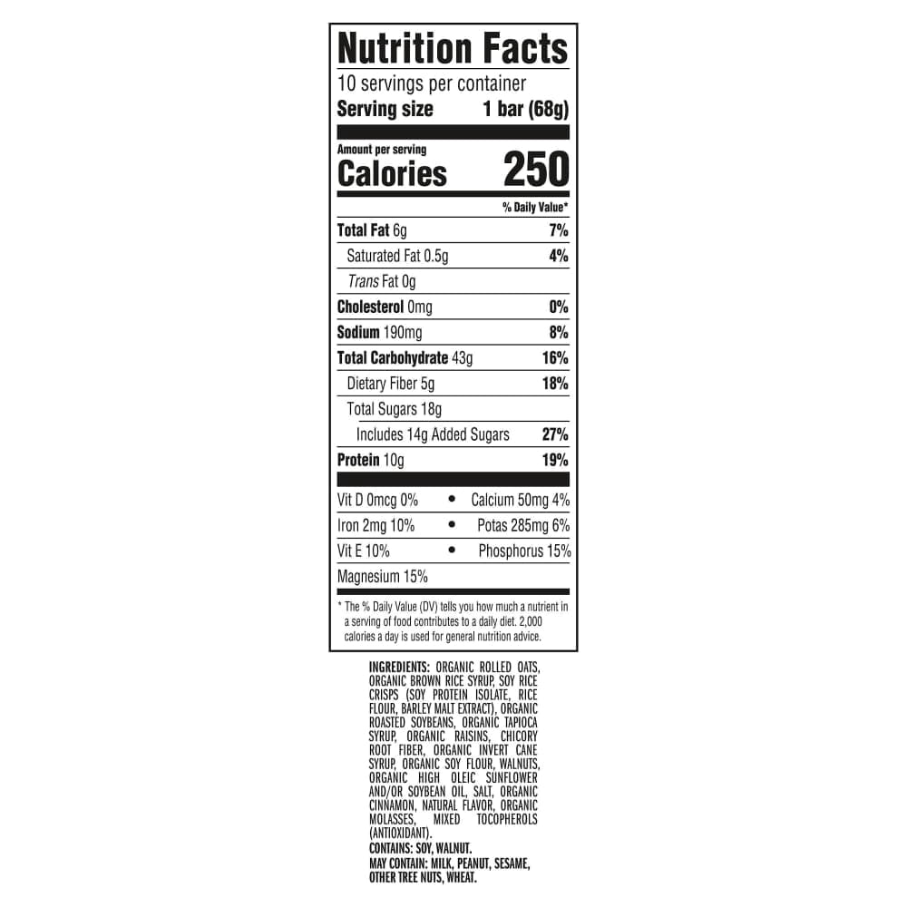CLIF BAR Oatmeal Raisin Walnut Energy Bars 10 ct - 3 Pack