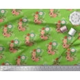thumbnail image 3 of Soimoi Green Velvet Fabric Artistic Leaf & Floral Print Fabric by the Yard 58 Inch Wide, 3 of 3