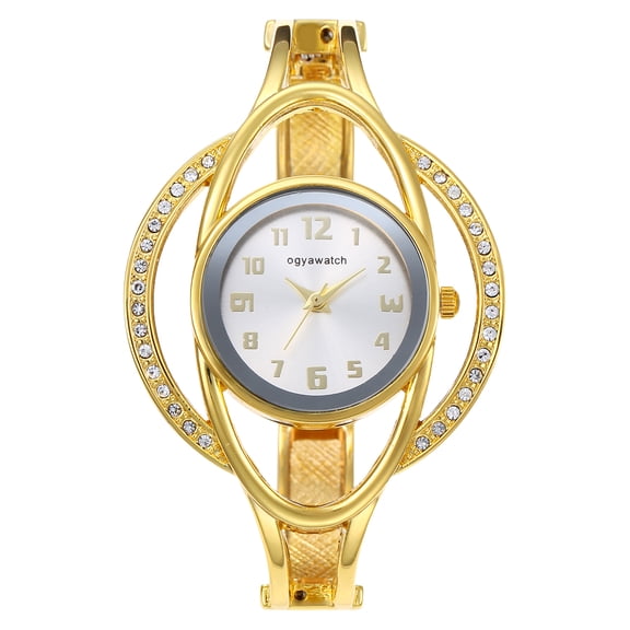 Avaner Women's Tonneau-Shaped Stainless Steel Watch: Stainless Steel Strap, Imitation Diamond Hour Markers, Rectangular Quartz Watch