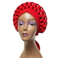 thumbnail image 2 of Ludlz African Women Auto Gele African Head Tie ASO Oke Head Wrap Scarf Nigerian Wedding Hair Wear, 2 of 4