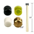 thumbnail image 5 of ARTESIA TOOL 10.5" 26.7 cm Multi-Head Hammer  Interchangeable Brass, Rubber, Nylon, & PVC Heads  Solid Wood Handle  Ideal for Craft & Jewelry, 5 of 7