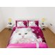 thumbnail image 2 of Juego de funda nórdica de color rosa lindo gato blanco colcha, animales dormitorio ropa de cama con, 2 of 4
