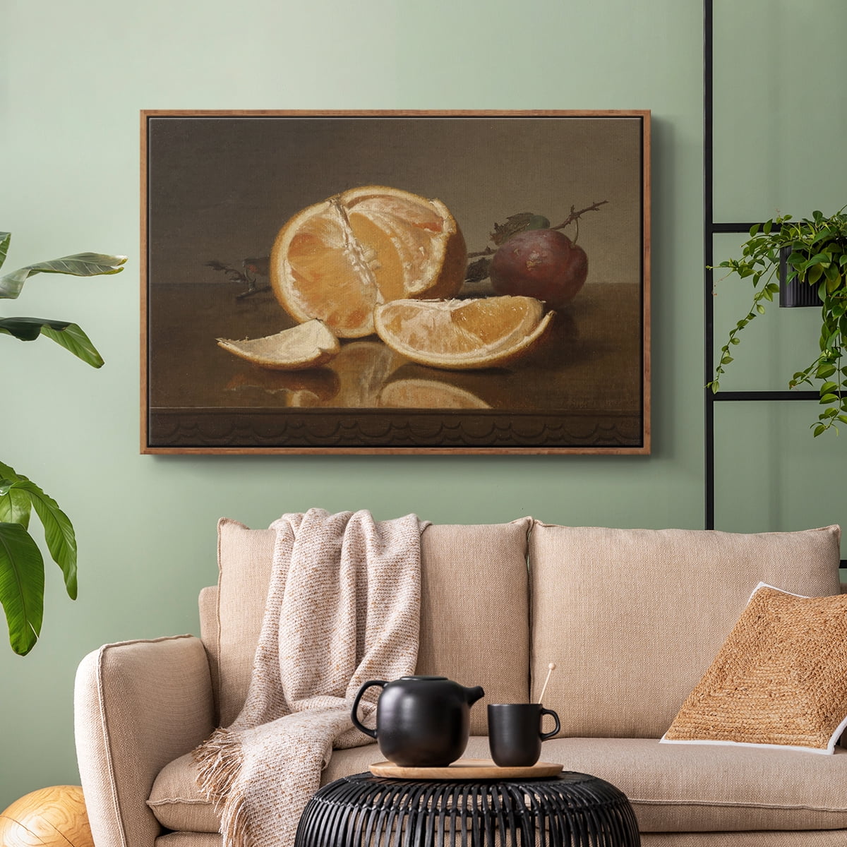 Vintage Botanical Print-LXXVII By Wexford Home Framed in Walnut Wood Gallery Wrapped Canvas 17 in. x 25 in.
