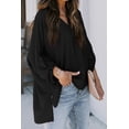 thumbnail image 3 of Blusa de mujer con mangas 3/4 y escote en V, tops elegantes, túnica casual, 3 of 5