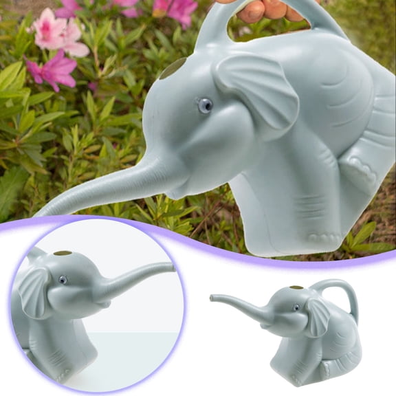 Garden Watering Can Elephant Shaped Long Mouth Watering Pot Home Gardening Tool for Flower Watering and Indoor Outdoor Greenery Care Watering Can Blue - One Size