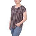 thumbnail image 2 of NY Collection Women's Extended Sleeve Top with Grommets, 2 of 4