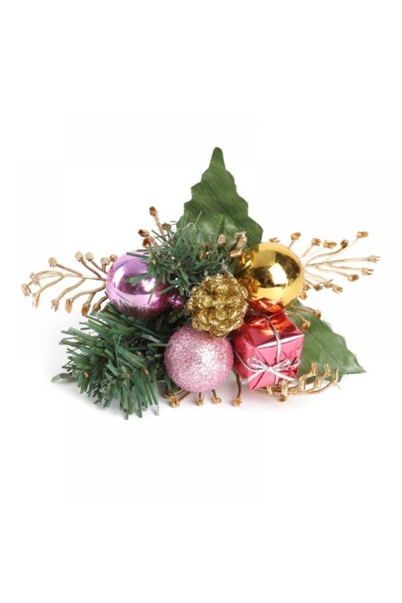 3pcs Christmas Artificial Flowers Pine Branches Flower Tree Decoration Christmas Ornament