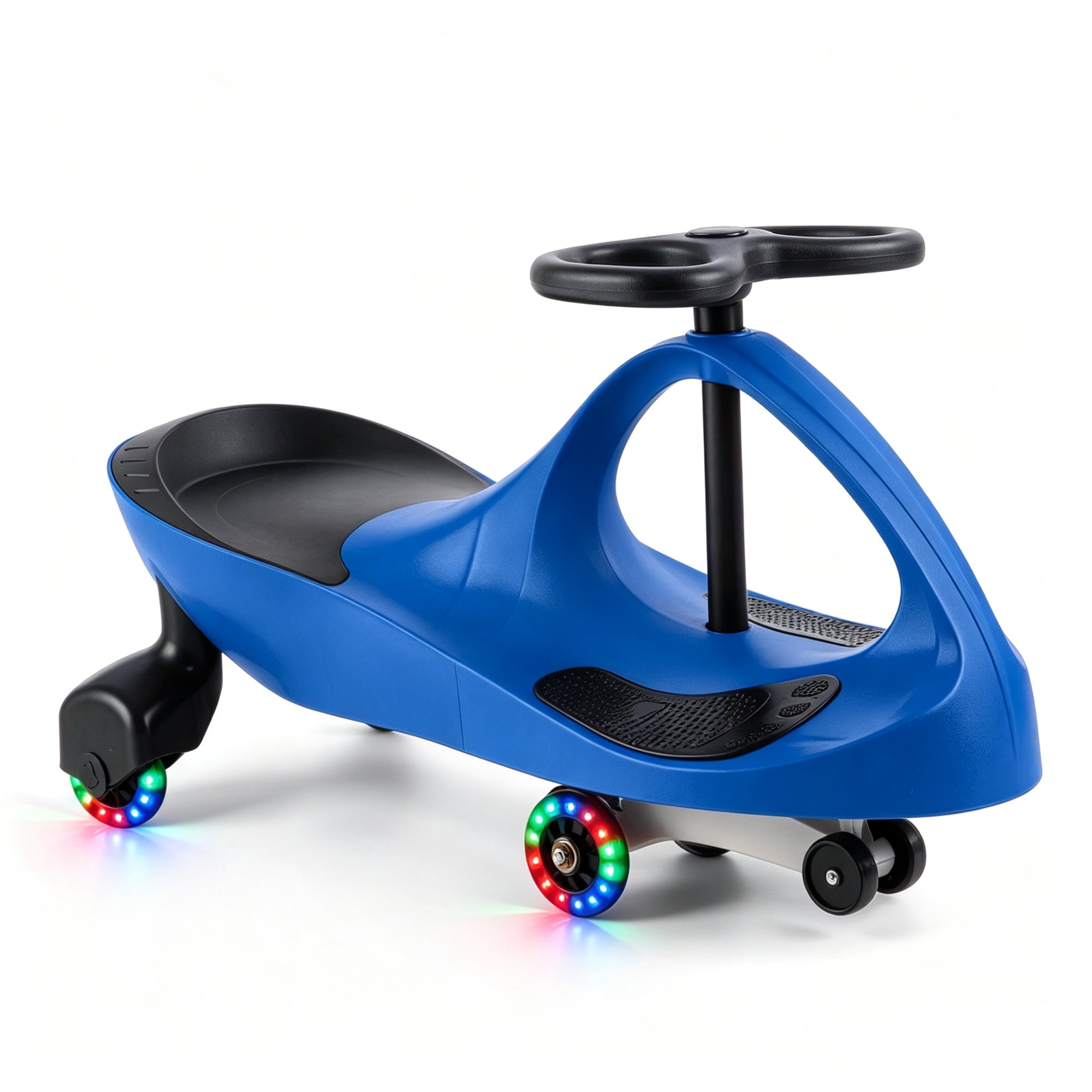 Kids Wiggle Swing Car with Color LED Light‑Up Wheels No‑Battery Ride‑On Toy for Ages 3+