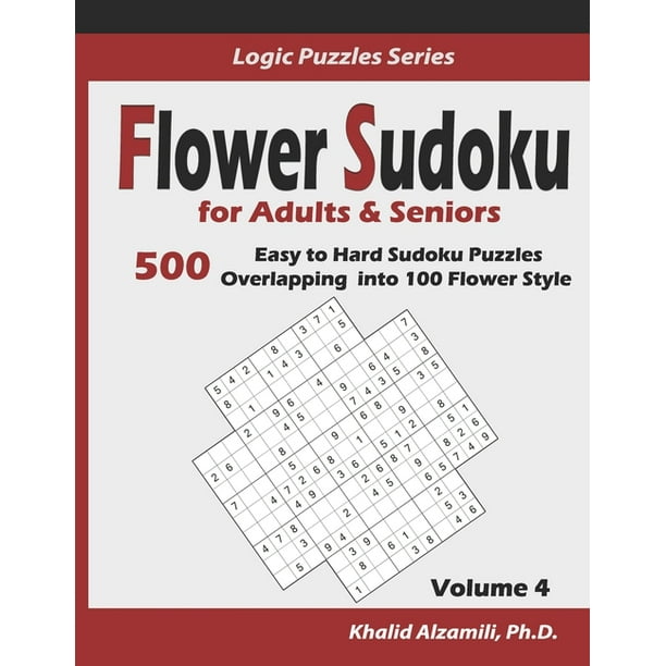 flower sudoku for adults seniors 500 easy to hard sudoku puzzles