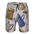thumbnail image 4 of Disketp Men'S Swim Trunks Hawaiian Breathable Surf Beach Swimsuits Mesh Lining Beach Shorts With Pockets-Antique Vintage Teapot Coffee Grinder, 4 of 9
