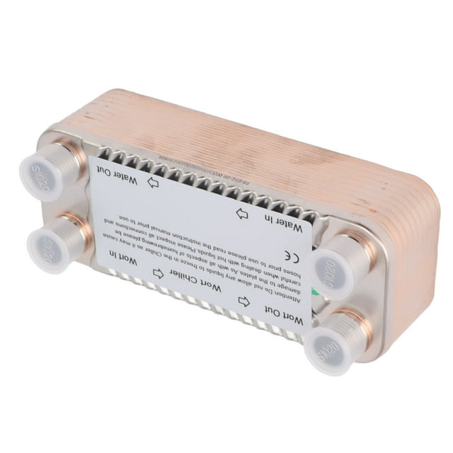 Enfriador de mosto casero, 20 placas Intercambiador de calor de placas de acero inoxidable de mosto casero Intercambiador de calor casero Tecnología de vanguardia