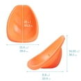 thumbnail image 2 of ECR4Kids Plastic Leaf Scoop Floor Rocker Seat, Classroom Furniture, Orange, 6-Piece, 2 of 9