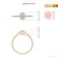 thumbnail image 4 of ANGARA Natural Oval Diamond Halo Engagement Ring in 14K Rose Gold for Women (Size-4x3mm| Color-I-J| Clarity-I1-I2) | April Birthstone, Anniversary, Jewelry Gift for Women | Natural Diamond Ring, 4 of 8