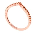 thumbnail image 2 of 0.1725 ctw Wedding Band for Women - 14K Rose Gold Simulated Red Diamond Stackable Eternity Ring, 2 of 6