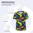 thumbnail image 3 of Goofa Colorful Sharks Pattern Mens Golf Shirt Baseball T-shirt Moisture Wicking Dry Fit Performance Sport Short Sleeve Striped Golf Polo Shirts-Small, 3 of 7