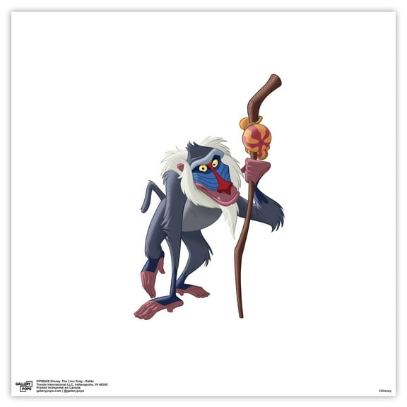 Gallery Pops Disney The Lion King - Rafiki Wall Art, Unframed Version, 12" x 12"