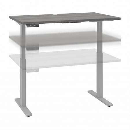 UPC: 0042976180676 | Bush Business Furniture Move 60 Series 48 W Electric Height Adjustable Standing Desk Platinum