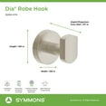 thumbnail image 7 of Dia Wall-Mounted Robe Hook in Satin Nickel, 7 of 7