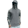 thumbnail image 2 of Drmagiyhm Mens Lightweight UPF 50+ Shirt Cooling Spf Fishing Shirts Long Sleeve with Hood Shirts Quick-Dry Sun Hoodie with Face Mask Gray, 2 of 5