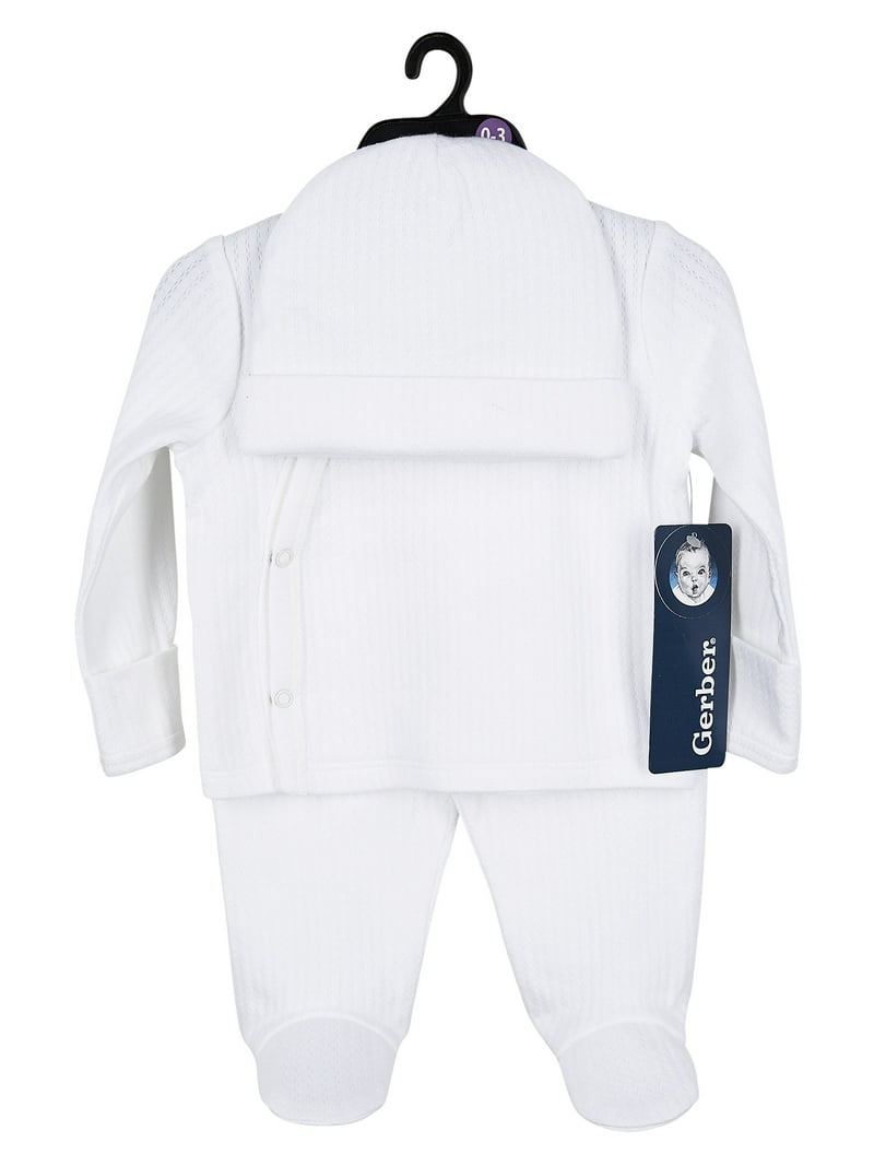 Gerber Baby Unisex Take Me Home Set, 3-Piece, Sizes Preemie 3/6