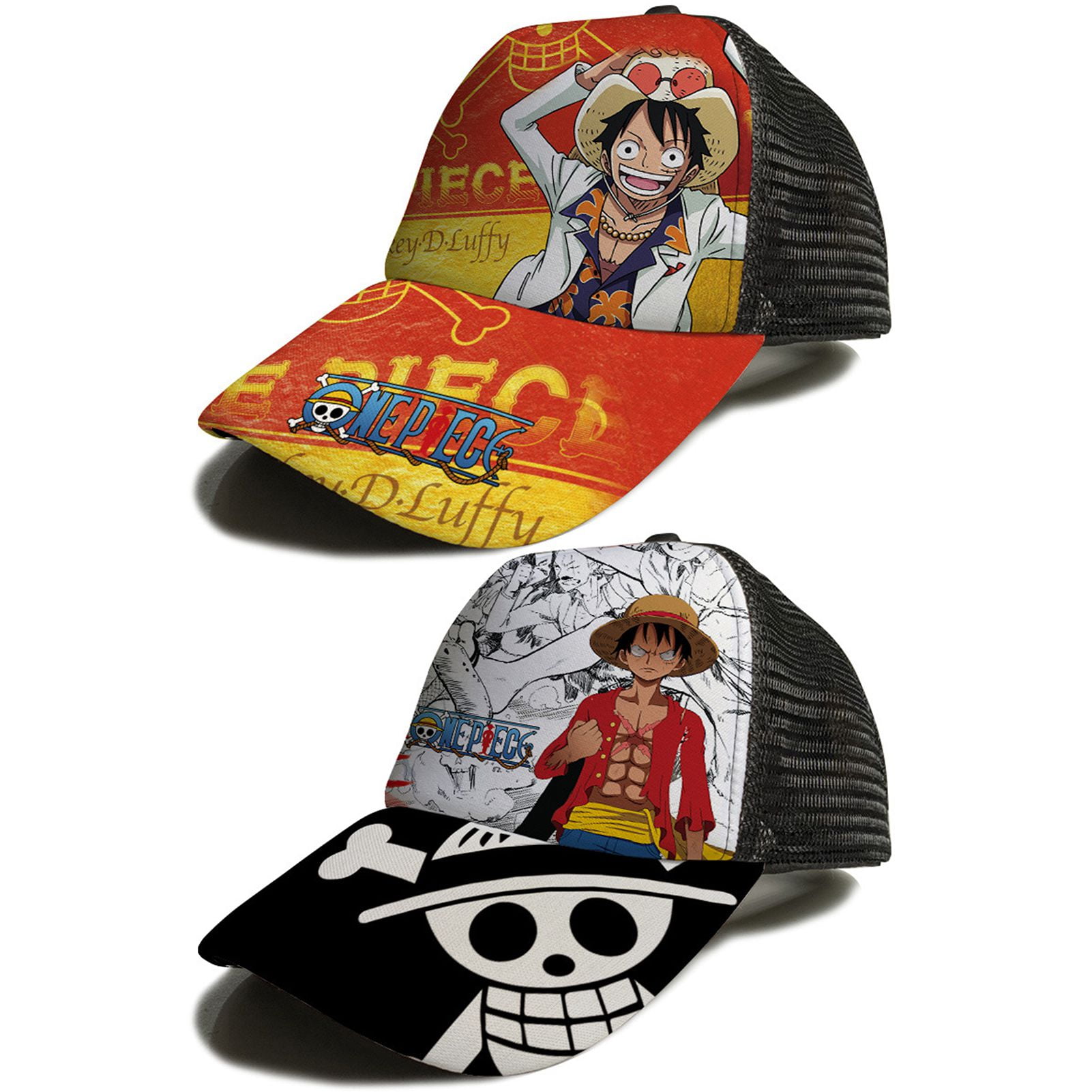Anime One Piece Marine Cosplay Hat Baseball Stripe Summer Sports Adjustable Cap 