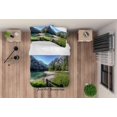 thumbnail image 2 of 3D Sky Lake Forest Scenery Funda nórdica Juego de cama Funda nórdica Fundas de almohada, 2 of 3