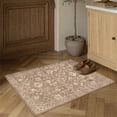 thumbnail image 4 of BERTHMEER 2'×3' Small Area Rugs for Entryway Doormats Indoor Bathroom Oriental Floral Vintage Farmhouse Machine Washable Non-slip Traditional Distressed Throw Rugs, Brown, 4 of 6