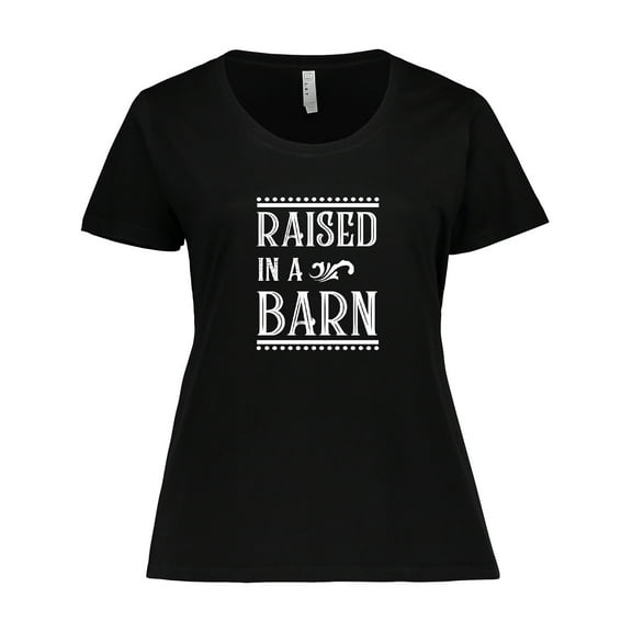 Inktastic RAISED in a BARN in White Women's Plus Size T-Shirt