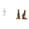 thumbnail image 1 of Estatua de la bailarina,Estatua de niña de ballet Escultura de niña de resina Artesanía,Figura de bailarina para decoración de escritorio,Figura de mesa,Estatua de gato sujetalibros para, 1 of 8