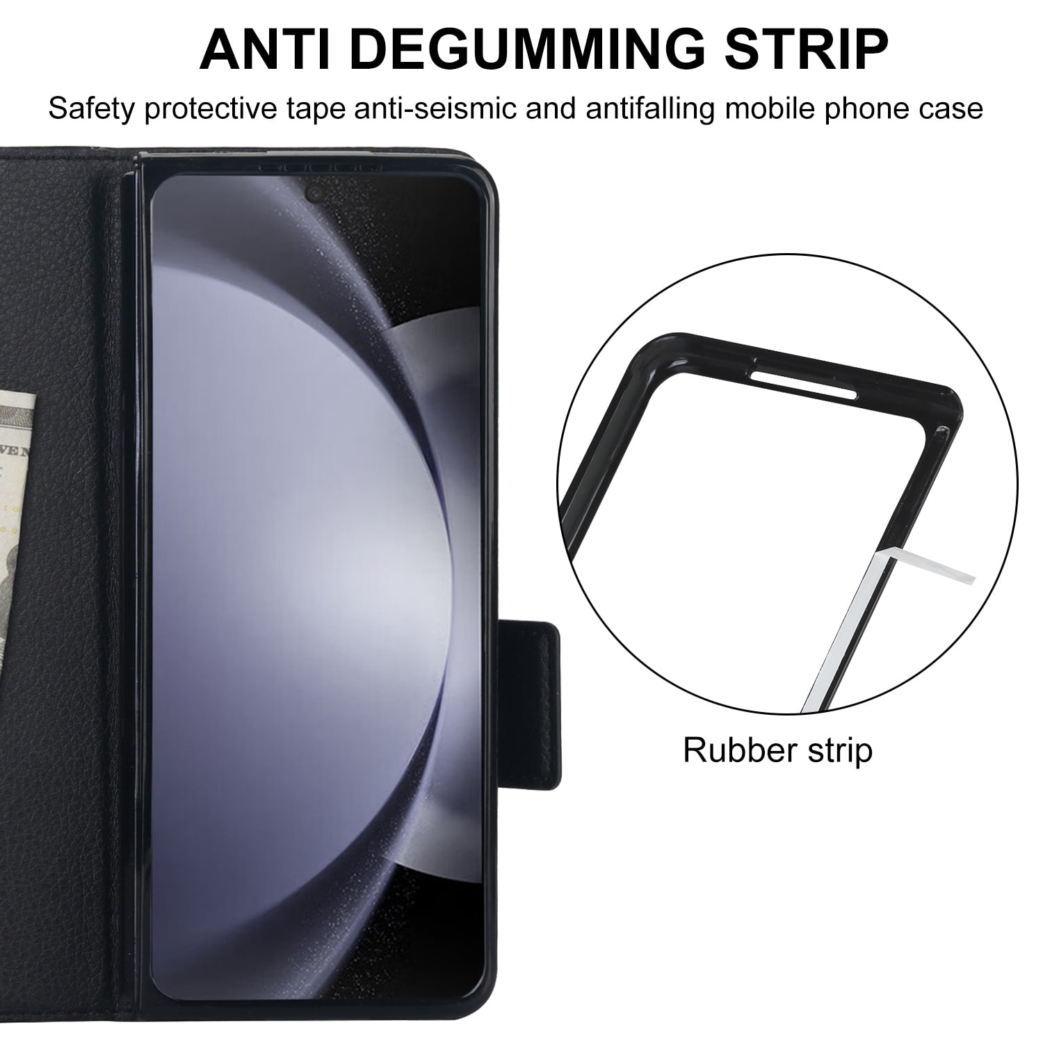 Wallet Case for Samsung Galaxy Z Fold 7 with S-Pen Holder and Credit Card Slots, Premium PU Leather RFID Blocking Magnetic Closure Flip Phone Case Cover for Samsung Galaxy Z Fold 7, Black