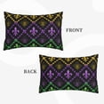 thumbnail image 4 of Bixox Mardi Gra Geometric Printed Pillow Protector,Super Soft Ideal for Home,Guests,Rentals - 14"x20", 4 of 8