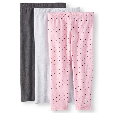 Polka Dot Ruffle Legging - Limited Too Side Stripe, Polka Dot and Solid Leggings, 3-Pack (Little Girls)