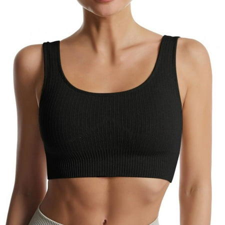 

Xmarks Running Bras for Women High Impact Underwire - Workout Gym Fitness Ribbed Breathable Comfortable Soft Shockproof Seamless Bra