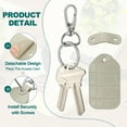 thumbnail image 3 of Uxcell Leather Key Fob Keys Cover RFID Key Fob Protector - Durable and Versatile Gray 1, 3 of 7