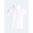 thumbnail image 5 of Free Assembly Women's and Women's Plus Ruffle Trim Neck Top with Short Sleeves, Sizes XS-4X, 5 of 5