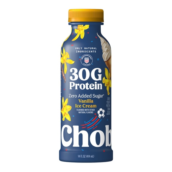 Chobani 30G Protein Low-Fat Greek Yogurt Drink Vanilla Ice Cream 14 fl oz Bottle