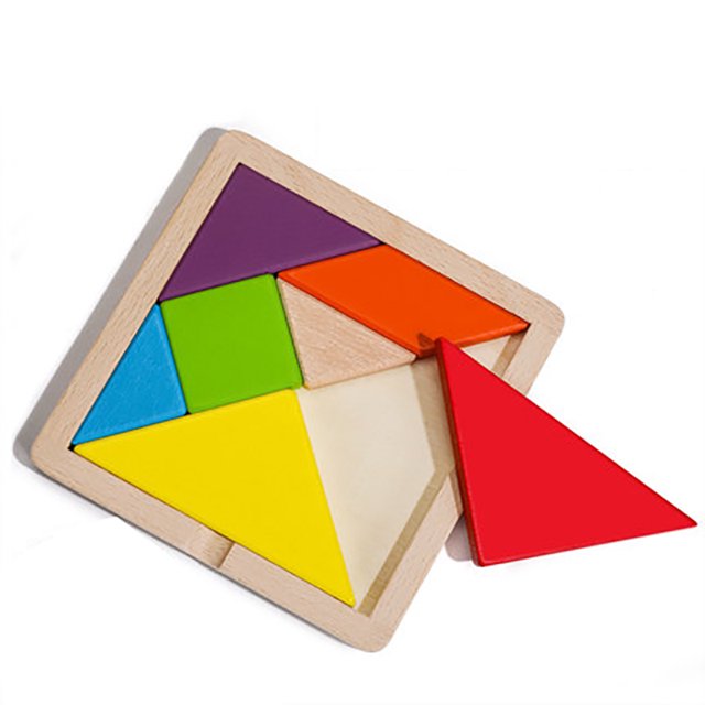 Niños Desarrollo Mental Tangram Rompecabezas De Madera Juguetes Educativos Scienceny FN002374-00