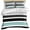 Turquoise, variant on 3 Piece Turquoise Black Stripe Duvet Cover Set Queen Size,Microfiber Comforter/Quilt Cover with Corner Ties and 2 Pillowcases,Modern Abstract Coarse Striped All Season Bedding with Zipper Closure