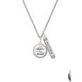 thumbnail image 2 of Delight Jewelry Domed Angels Wear Scrubs Silvertone Mother Daughter Bar Charm Necklace, 23", 2 of 4