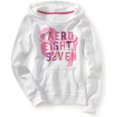 thumbnail image 1 of Aeropostale Aero 87 Puff Paint - Sudadera con capucha para mujer, color blanco, extragrande, 1 of 1