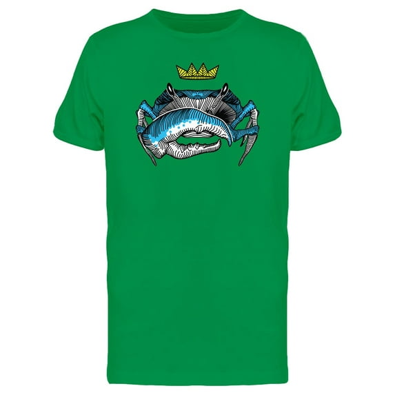 Ink Style Blue Crab King Tee Men's -Image by Shutterstock