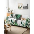 thumbnail image 3 of Sage Green Black Women Couch Cover Sofa Covers 3 Cushion Sectional Couch, Spring Eucalyptus Leaves Washable Sofa Covers Slipcover Sectional Sofa Cover, Furniture Protector 71"x150", 3 of 9