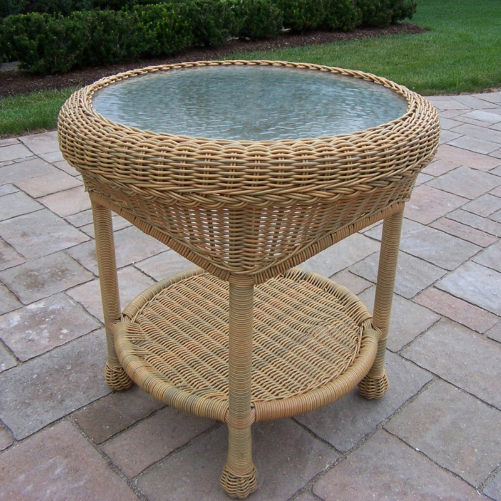 Oakland Living All Weather Wicker End Table Com Oakland Living All Weather Wicker End Table